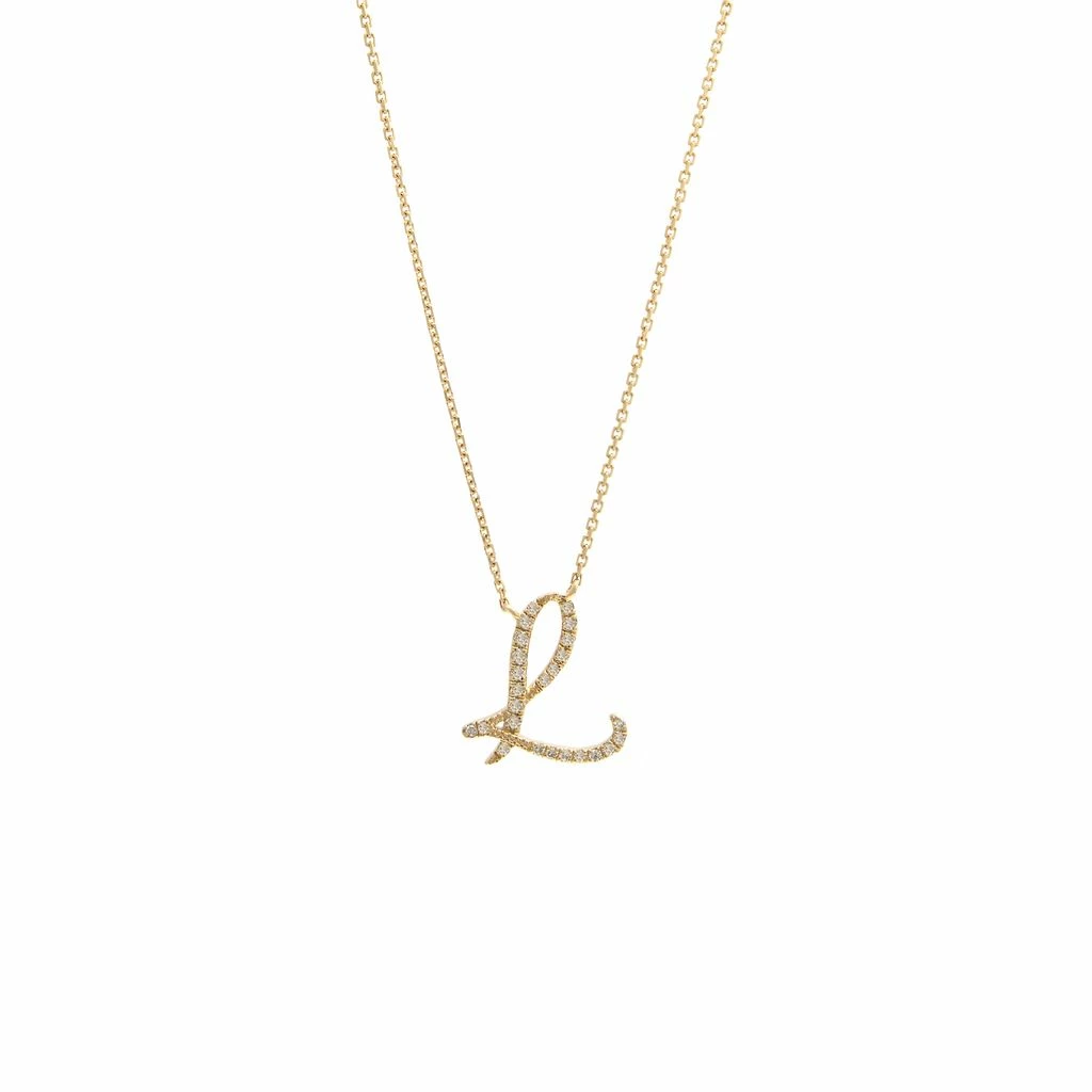 Coupon π₯ Monary Diamond Script Initial Necklace (Yg/ 16+2") for π© women π