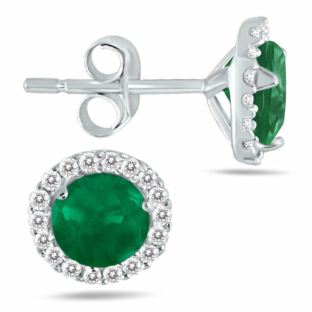 Top 10 π Monary 1 Carat Emerald and Diamond Stud Earrings in 14K White Gold for π© women βοΈ