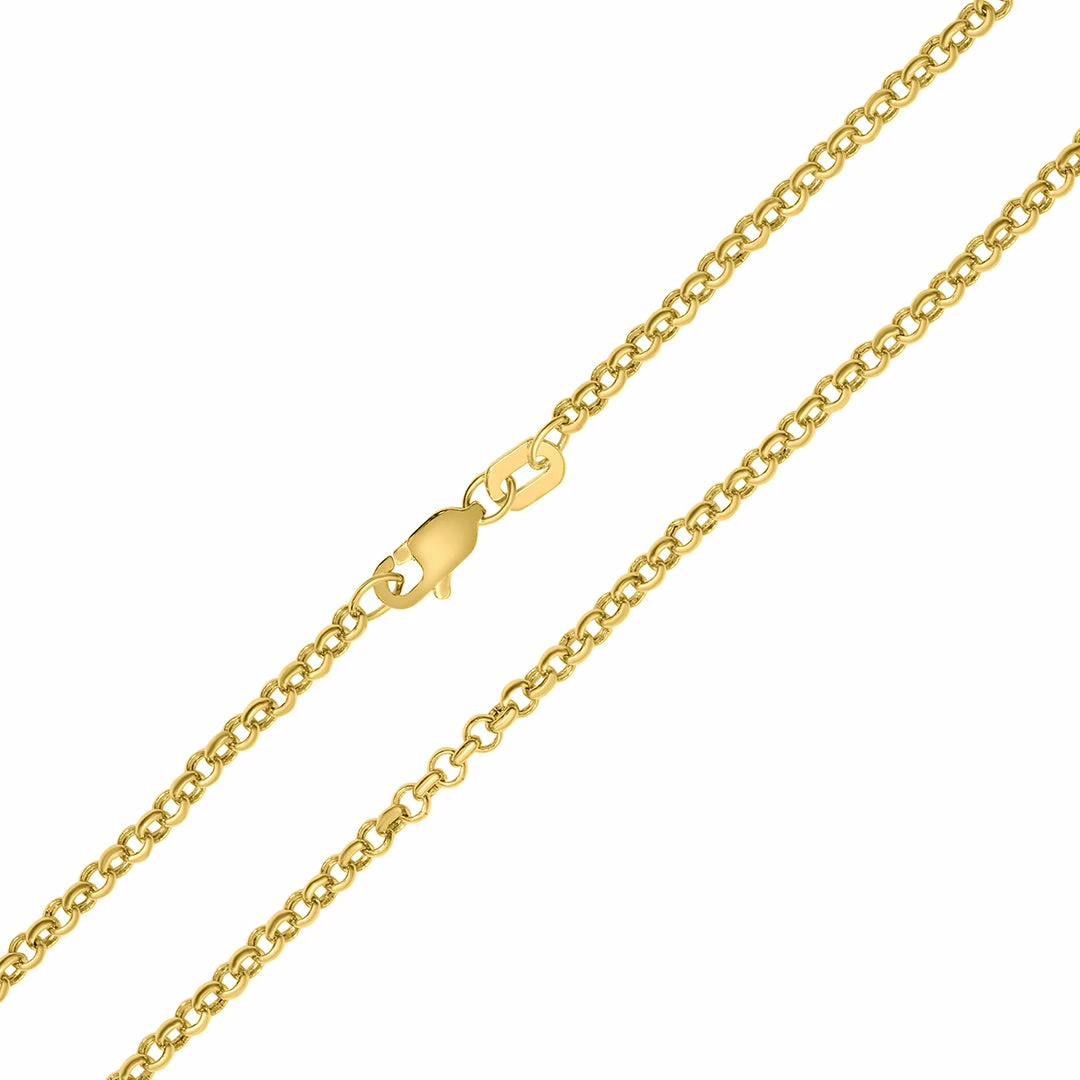 Deals βοΈ Monary 14K Yellow Gold 2.3mm Round Rolo Chain with Lobster Clasp - 18 Inch for π© women β