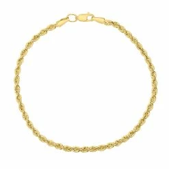 Best Pirce ⌛ Monary 14K Yellow Gold Filled 3.3MM Rope Chain Bracelet with Lobster Clasp for 👩 women ⌛