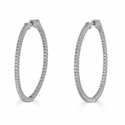 Promo 🥰 Monary 14K White Gold Earrings with 1.25 ct. Diamonds for 👩 women 😀