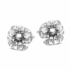 New 😀 Monary 1 Carat TW Round Solitaire Diamond Stud Earrings in 14K White Gold for 👩 women 🌟
