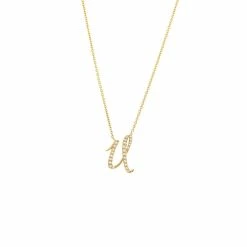 Best Pirce 🎉 Monary Diamond Script Initial Necklace (Yg/ 16+2") for 👩 women 🎉