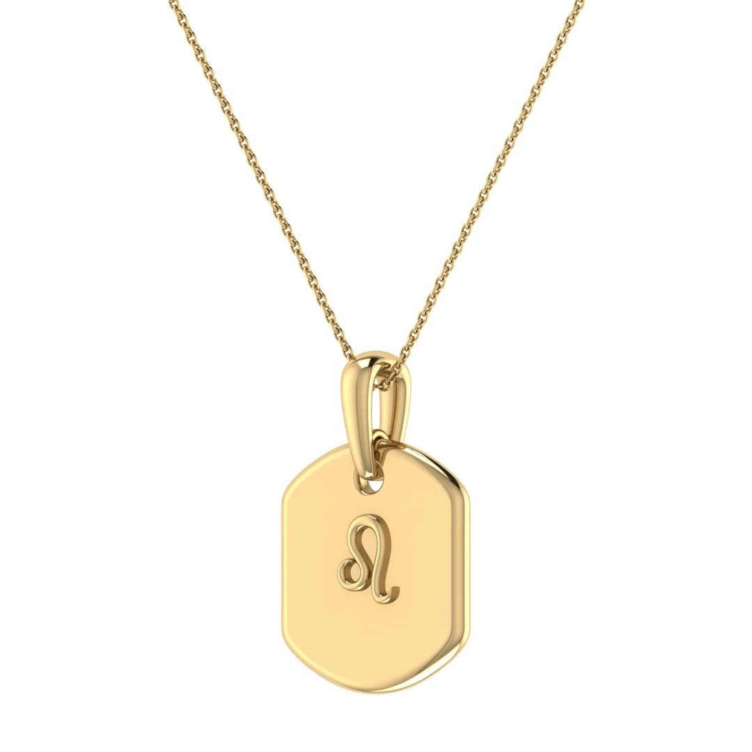 Outlet π₯ Monary Leo Lion Peridot & Diamond Constellation Tag Pendant Necklace in 14K Yellow Gold Vermeil on Sterling Silver for π© women π - Image 5