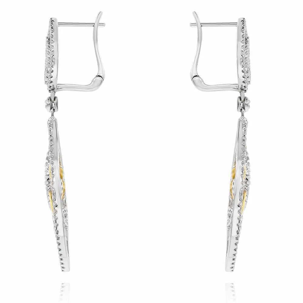 New π€© Monary White Diamond Butterfly Fashion Earrings Set in 18K Two Tone Gold for π© women π