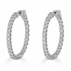 New 🤩 Monary 14K White Gold Earrings with 3.36 ct. Diamonds for 👩 women 🔔