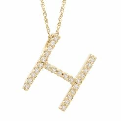 Cheapest 👍 Monary Diamond "H" (Yg/With Chain) Initial for 👩 women ❤️