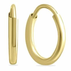 Top 10 💯 Monary 10mm Endless 14K Yellow Gold Filled Thin Huggie Hoop Earrings for 👩 women 🎁