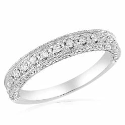 Outlet 🎁 Monary Diamond Band - Set in 14K White Gold for 👩 women 👏