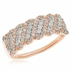 Buy 🔔 Monary Diamond Cocktail Ring - Set in 14K Rose Gold for 👩 women 🎉