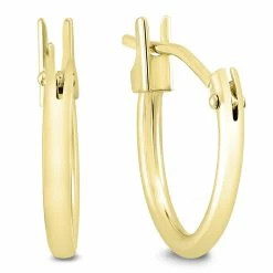 Wholesale ⭐ Monary 10MM Huggie Hoop Earrings in 14K Yellow Gold for 👩 women 👍