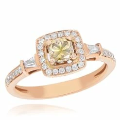 Wholesale 🔥 Monary White & Yellow Diamond Diamond Ring for 👩 women 🔔