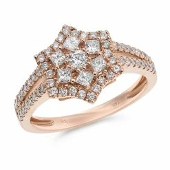 Budget 🔔 Monary Diamond Fashion Ring - Set in 14K Rose Gold for 👩 women 😉
