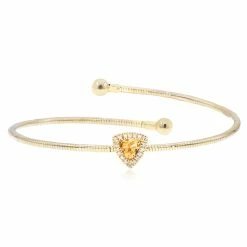 Cheap ⭐ Monary 0.39 ct Orange Citrine & Diamond Fashion Bracelet for 👩 women 😀