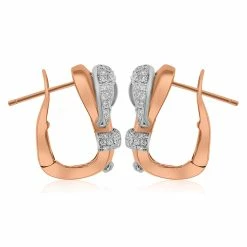 Top 10 👏 Monary White Diamond Earrings Set in 18K Two Tone Gold for 👩 women 🔥