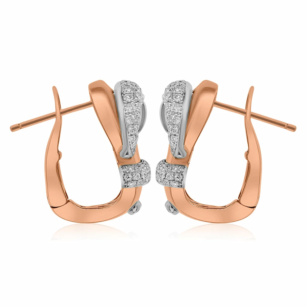 Top 10 π Monary White Diamond Earrings Set in 18K Two Tone Gold for π© women π₯