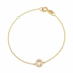 Best reviews of 🔔 Monary Diamond Intiial"Q" Bracelet (Yg/7"+1") for 👩 women 👍