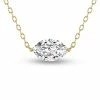 Flash Sale 🔥 Monary Lab Grown 1/2 CTW Floating Marquise Diamond Solitaire Pendant in 14K Yellow Gold for 👩 women 🛒