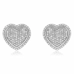 Buy 🔔 Monary Diamond Studs Earrings Set in 14K White Gold for 👩 women 💯