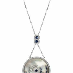 Budget 🥰 Monary 1.27 ct Blue Sapphire & Diamond Necklace for 👩 women 🎉