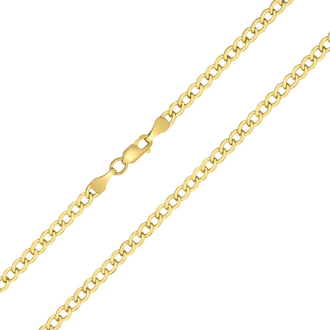 New β¨ Monary 14K Yellow Gold Filled 4.1MM Curb Link Chain with Lobster Clasp - 18 Inch for π© women β€οΈ - Image 3