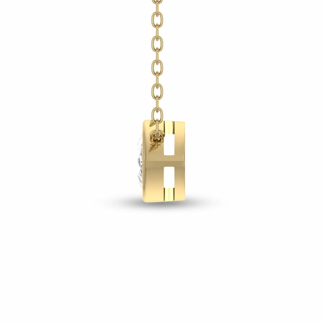 Discount π― Monary Lab Grown 1/4 CTW Marquise Shaped Bezel Set Diamond Solitaire Pendant in 14K Yellow Gold for π© women βοΈ - Image 3
