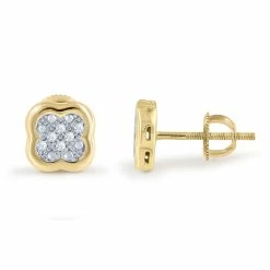 Best reviews of ⌛ Monary 10K Yellow Gold Earrings with 0.05 ct. Diamonds for 👩 women 🎉