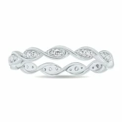 Top 10 🎁 Monary 1/4 Carat TW Wave Twist Diamond Eternity Wedding Band in 10K White Gold for 👩 women 🧨