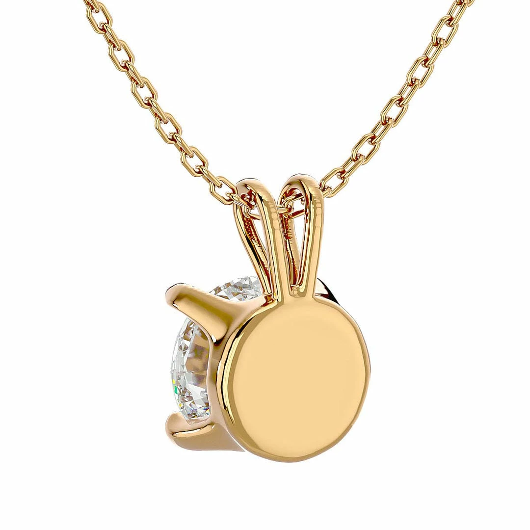 Top 10 β€οΈ Monary 2 Carat Round Brilliant Moissanite Necklace in 14 Karat Yellow Gold for π© women π€© - Image 4
