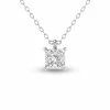 Promo 😀 Monary Lab Grown 1/2 CTW Princess Cut Solitaire Diamond Pendant in 14K White Gold for 👩 women 😉