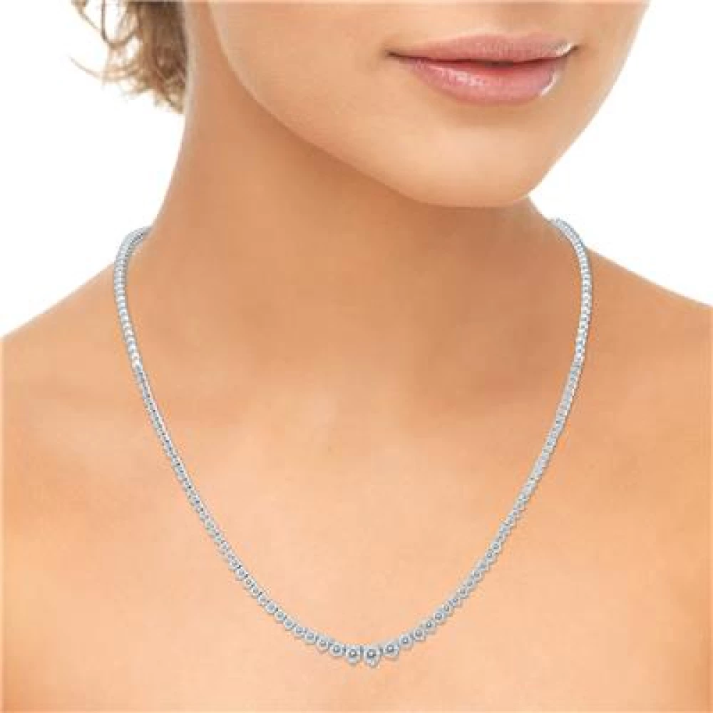 Buy π Monary Graduated 5 CT Diamond Tennis Necklace for π© women π₯ - Image 2