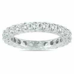 Cheap 👍 Monary 2 Carat TW Diamond Eternity Band in 14K White Gold for 👩 women 🧨