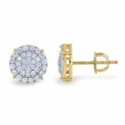 Buy 😍 Monary 10K Yellow Gold Earrings with 0.95 ct. Diamonds for 👩 women ✔️