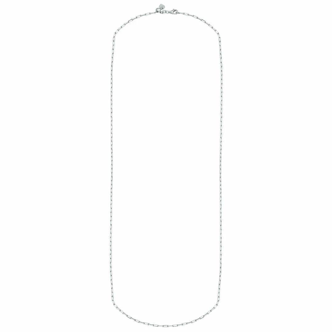Top 10 β¨ Monary Silver Rhodium 1.8MM Dainty Diamond Cut Paperclip Necklace With Lobster Clasp - 30 Inch for π© women π - Image 2