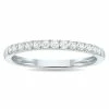 Flash Sale 👏 Monary 1/4 Carat TW 2MM Round Diamond Wedding Band in 10K White Gold for 👩 women ✨