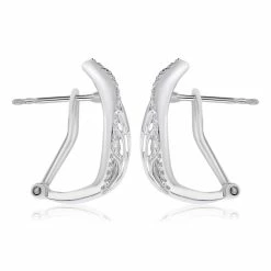 New 👏 Monary White Diamond Earrings Set in 14K White Gold for 👩 women 😍