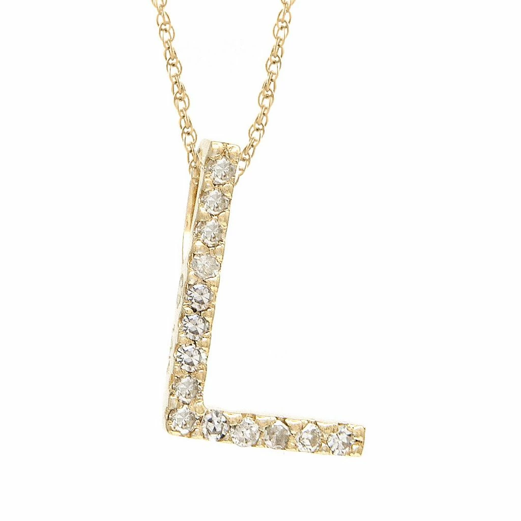 New π Monary Diamond "L" (Yg/With Chain) Initial for π© women π