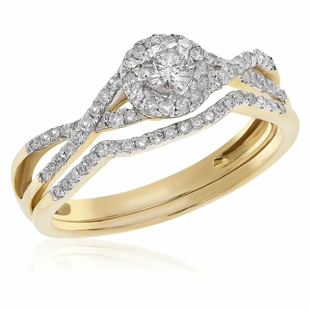 Cheap π Monary Diamond Ring Set - Set in 14K Yellow Gold for π© women π