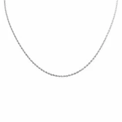 Outlet π Monary 14K White Gold 2.25mm Diamond Cut Rope Chain with Lobster Clasp - 20 Inch for π© women π