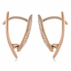 Best deal 😍 Monary Diamond Fashion Earrings Set in 18K Rose Gold for 👩 women ⌛