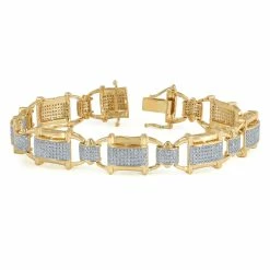Hot Sale 🌟 Monary 10K Yellow Gold Bracelets with 3.01 ct. Diamonds for 👩 women 🔥