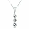 Best reviews of 😉 Monary 1/4 Carat TW Three Stone Diamond Pendant in 10K White Gold for 👩 women ⭐
