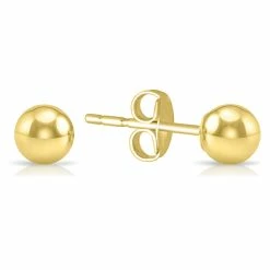 Best reviews of 🔔 Monary 3MM 14K Yellow Gold Filled Round Ball Earrings for 👩 women 😀