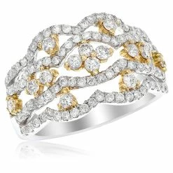 New 💯 Monary Diamond Fashion Ring - Set in 18K Two Tone Gold for 👩 women ✨