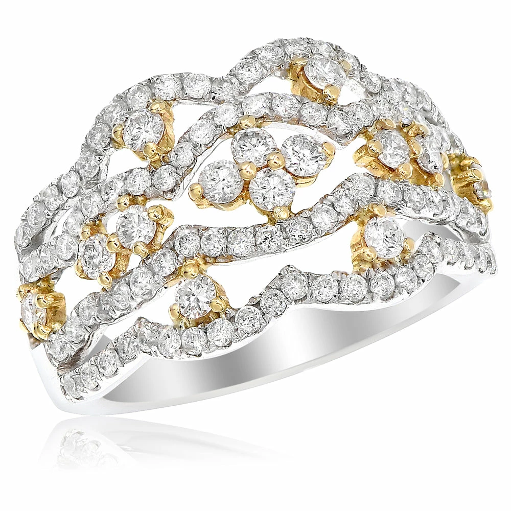New π― Monary Diamond Fashion Ring - Set in 18K Two Tone Gold for π© women β¨
