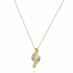 Hot Sale ✔️ Monary White Diamond Necklace Set in 18K Yellow Gold for 👩 women 💯