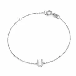 Discount 🎉 Monary Diamond Intiial"U" Bracelet (Wg/7"+1") for 👩 women ⭐