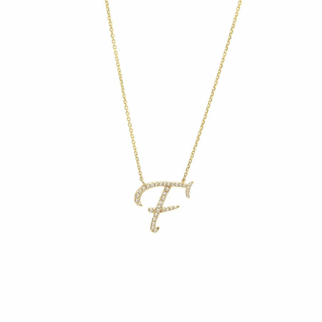 Promo π Monary Diamond Script Initial Necklace (Yg/ 16+2") for π© women π