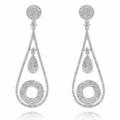 Best reviews of 👍 Monary White Diamond Fashion Earrings Set in 14K White Gold for 👩 women 🤩