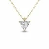 Deals 👏 Monary Lab Grown 1/2 CTW Trillion Shaped Solitaire Diamond Pendant in 14K Yellow Gold for 👩 women 😍